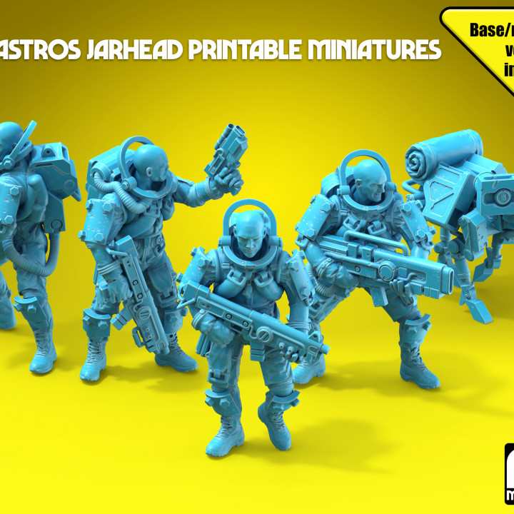 astros jarhead pack + robot tabletop alien soldier space scifi explorer marine spacemarine astronaut 3D print model - Mito3D