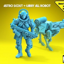 astro scout + robot table extraterrestre soldat espace scifi 3d print model - Mito3D