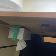 desk underside tissue box holder 3d print model - Mito3D