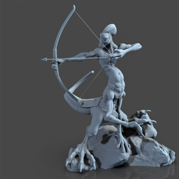 Außerirdischer Bogenschütze Tischplatte Kreatur Fantasie Krieger Mars 3D print model - Mito3D