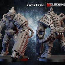 servitor support ready tabletop 40k dragons dungeons warhammer miniature hammer dnd pathfinder grind 40000 wh 3d print model - Mito3D