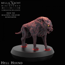 hellhound - 32mm scale tabletop demon creature dog hell hound monster underworld puppy dnd pathfinder manual 3d print model - Mito3D