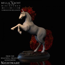 nightmare - 32mm scale tabletop demon hell horse pose night dnd pathfinder 3d print model - Mito3D