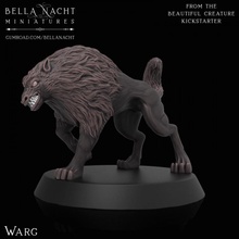 warg - 32mm scale tabletop demon mount wolf lotr dnd pathfinder worg 3d print model - Mito3D