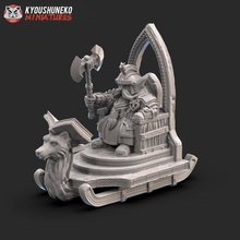 enano trono mesa héroe juego guerra martillo 3d print model - Mito3D