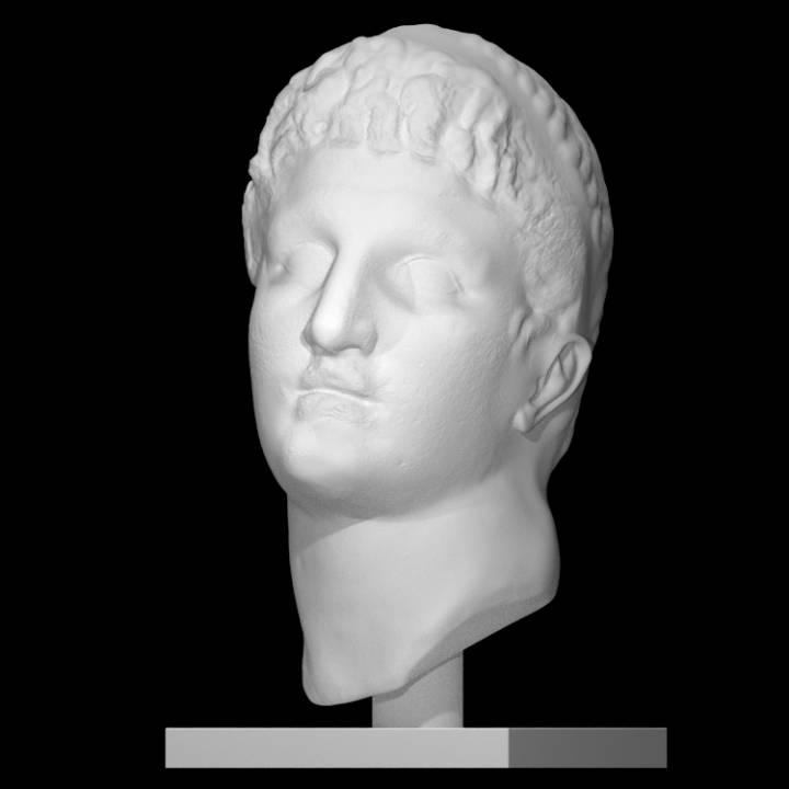 testa marmo hellenisitic righello metropolitan museum art york scansione 3D print model - Mito3D