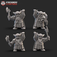 enano Guardia trono portadores mesa martillo guerra wagaming 3d print model - Mito3D