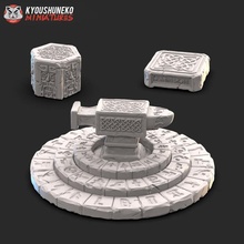 props - anvil doom stationary oath stones tabletop artifact stone dwarf rune evironment 3d print model - Mito3D