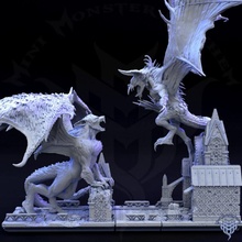 Vampir Werwolf Drachen Diorama Tischplatte Dom dnd Homebrew 3d print model - Mito3D