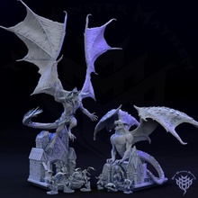 children night collection tabletop beast dragon monster vampire miniature cathedral werewolf d&d dnd homebrew holloween 3d print model - Mito3D