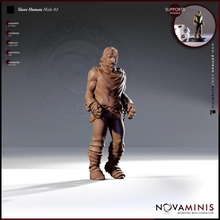 slave human male 02 store dragons dungeons fantasy mini monster rpg roleplaying tabletop 28mm dnd pathfinder presupported pre-supported novaminis 3d print model - Mito3D