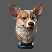corgi negozio decorativo scrivania cane divertimento divertente realistico statua compagno desktop gallese amico cucciolo cani peloso leale cagnolino freddo carina 3d print model - Mito3D