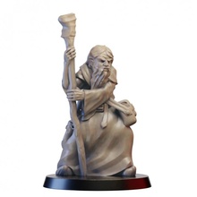 wizard - supportless model store miniature staff mage tabletop warlock 3d print model - Mito3D