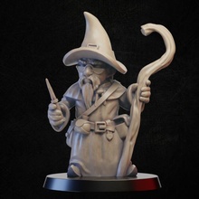 gnome mage store miniature tabletop warlock 3d print model - Mito3D