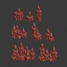 bougies miniature diorama morceaux bitz 3d print model - Mito3D