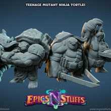 teenage mutant ninja tortle miniatures bundle store dragons dungeons fighter player turtle warrior character boardgames tabletop tmnt edition dnd 5th pathfinder 5e iniature 3d print model - Mito3D