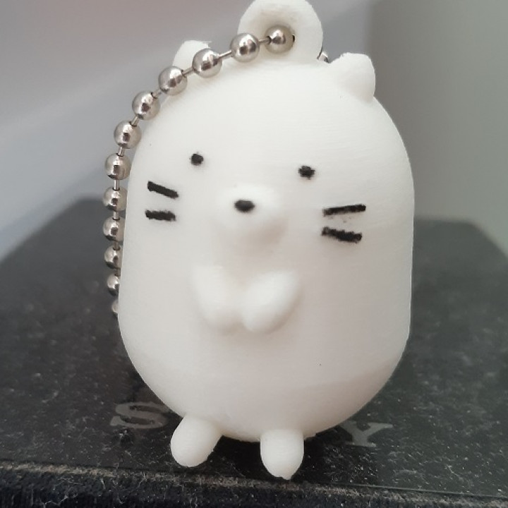 neko Katze Schlüsselbund fan art Sumikkogurashi Sanrio 3D print model - Mito3D