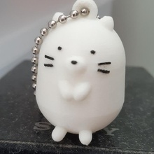 neko gatto portachiavi fan art sumikkogurashi sanrio 3d print model - Mito3D