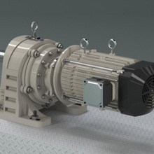 engranaje motor pie montar 3d print model - Mito3D