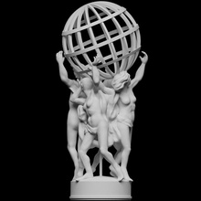 parts holding celestial sphere scan sculpture france 3dprintable orsay 3d print model - Mito3D