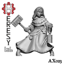 heresylab - ax023 ursula nun tabletop mordheim warhammer fantasy axia warband warrior d&d dungeon adventurers dragons 3d print model - Mito3D