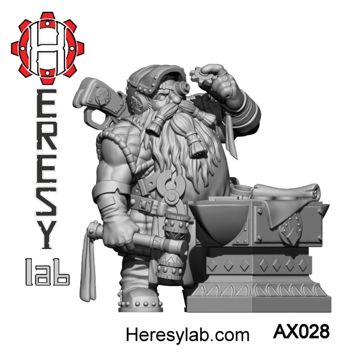 heresylab - ax028 tarni ironwill tabletop dwarf rune mordheim warhammer fantasy axia warband warrior d&d dungeon adventurers dragons runeforge 3D print model - Mito3D
