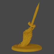 animasyonlu kılıç büyülü 3d print model - Mito3D