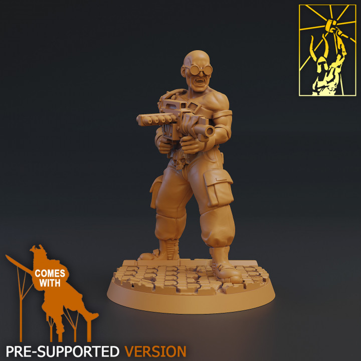 cibernético fragua revelación mesa miniaturas rpg sci fi soldado juegos guerra titán postapo 3D print model - Mito3D