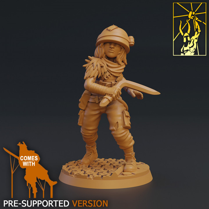 cyber fucina selvaggio bambino tavolo miniature rpg sci fi giochi guerra titano postapo 3D print model - Mito3D