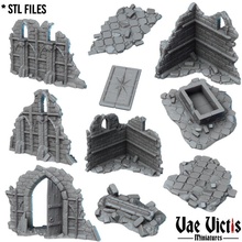 Igreja ruínas rpg pedra vampiro tampo mesa dnd clérigo espalhar cenários 3d print model - Mito3D