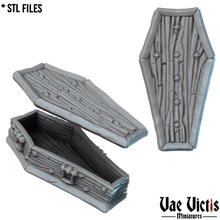 coffins gothic rpg vampire tabletop dnd cemetary sceneries 3d print model - Mito3D