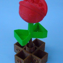 original piranha Blume Topf Garten 3d print model - Mito3D