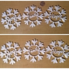 elegant snowflake ornaments christmas ornament joy family 3d print model - Mito3D