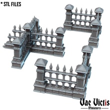 gothic fences tabletop fantasy road rpg iron ruins dnd scatter sceneries 3d print model - Mito3D
