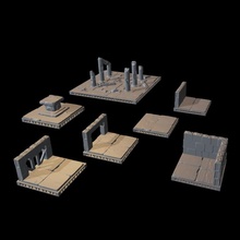 temple set rpg terrain tabletop d&d openlock pathfinder starfinder ttrpg 3d print model - Mito3D