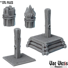 stake tabletop witch trial torture scenery sceneries gibet 3d print model - Mito3D