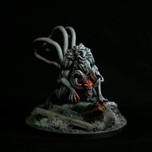 tailed beast - dark fantasy miniature store demon devil horror monster horns dungeonsanddragons fiend dnd 5e infernal 3d print model - Mito3D