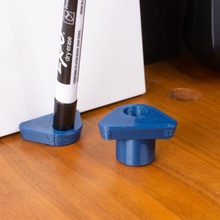 dry erase marker holder dog - holey desk 20mm whiteboard dryerase benchdog holeydesk keithstestgarage 3d print model - Mito3D