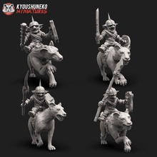 goblin riders store wargaming warhammer cavalry rider mounted mianiature 3d print model - Mito3D