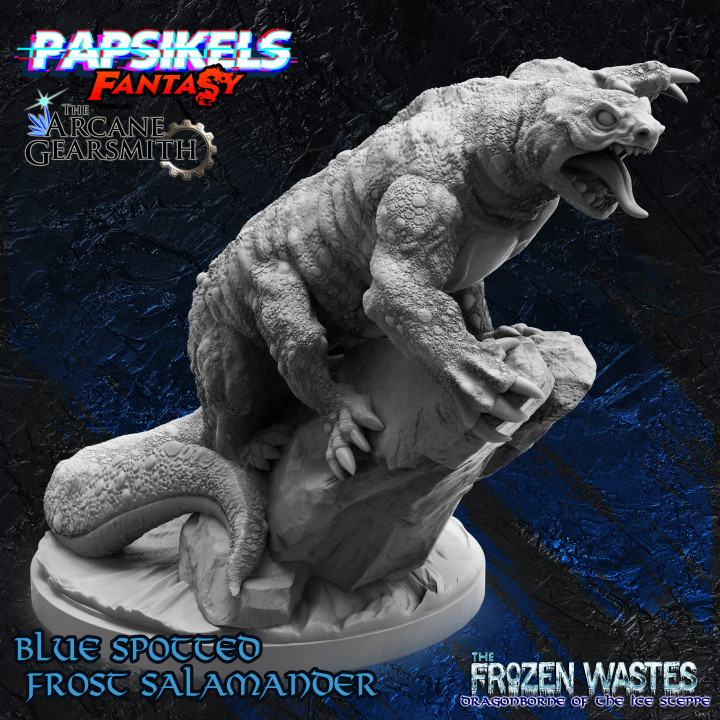 bleu Pointé gel salamandre dragonborn dnd dragonborne 3D print model - Mito3D