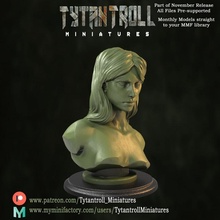 lady bust pre-supported cute fantasy miniatures play sexy mars 3dprinting sculpted role dnd elegoo presupported 3dpainted 3d print model - Mito3D