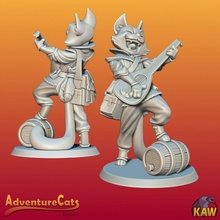 bard cat cute fantasy adventure dnd tabaxi 3d print model - Mito3D