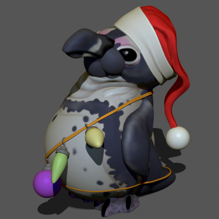 natal penguin2020 loja Natal luzes oceano papai noel Gorro Papai Noel Penquin 3D print model - Mito3D