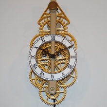 medio pendolo parete orologio ingranaggi scappamento fannullone 3d print model - Mito3D