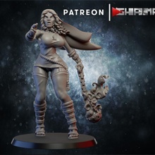 nun pinup support ready dragons dungeons female rpg miniature hammer pathfinder wahammer wargane 3d print model - Mito3D
