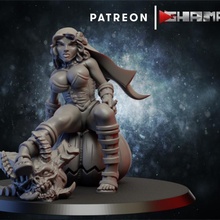 nun pinup 1 support ready dragons female rpg warhammer miniature dnd pathfinder sungeons wagame 3d print model - Mito3D