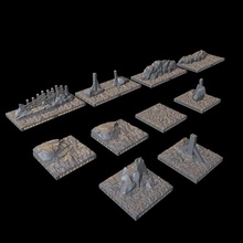 Berg einstellen Rollenspiel Terrain Kriegshammer Miniatur 3dprint Tischplatte Karte Kriegsspiel Begegnung openlock Pfadfinder Scharmützel ttrpg Kampfkarte 3d print model - Mito3D