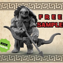 turtleztec archer free aztec kickstarter turtle warrior character freemodel 3d print model - Mito3D