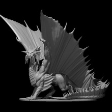 gold dragon updated 3d print model - Mito3D