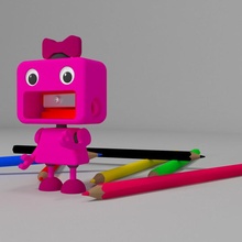 kalem kalemtıraş kız 3d print model - Mito3D